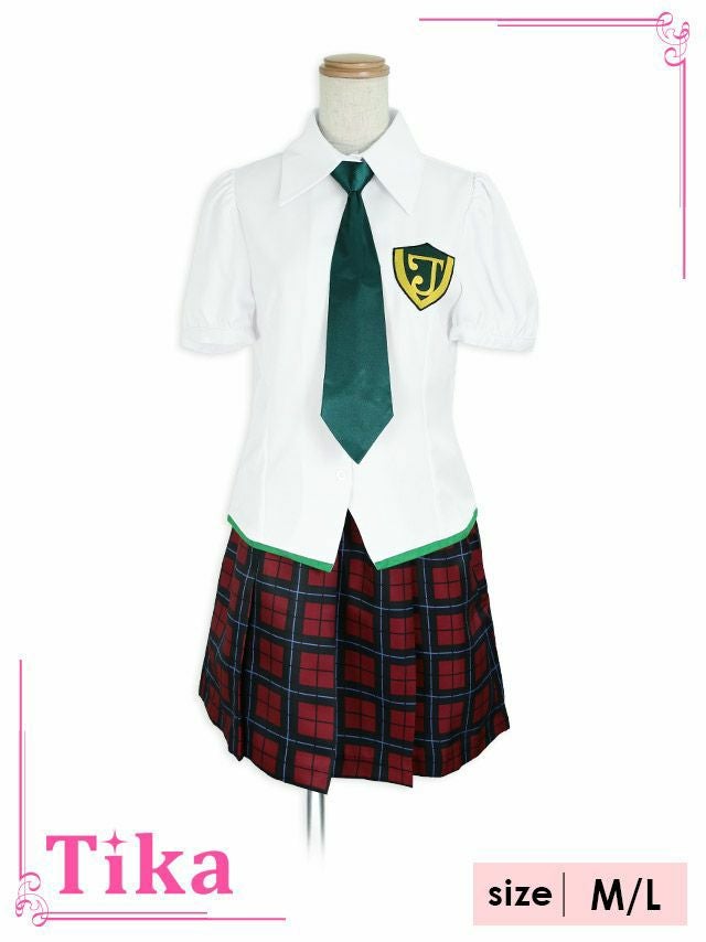 アニメ ヱヴァンゲリヲン新劇場版 破 マリの制服キャラクター ハロウィンコスプレ4点セット [ブラウス+スカート+ネクタイ+カチューシャ]