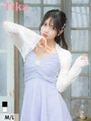 フラワー柄総レースセクシー長袖ボレロ (久保七瀬/羽織り着用)【ネコポス対応可350円】