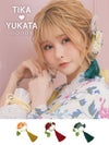 [髪飾り] ドライフラワー風華やかタッセルクリップ浴衣ヘアアクセサリー (イエロー/レッド/グリーン)