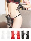 コスプレ 小物 グローブ 手袋 グッズ 仮装 ショート丈 myMinette  マイミネット レースフリルリボン網ネットショートグローブ