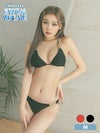 水着 レディース ビキニ セット 三角ビキニ 黒 myMinette マイミネット ゴールドチェーン付きシンプルsexy三角ビキニ