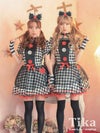 コスプレ レディース 衣装 仮装 可愛い かわいい 通販 myMinette マイミネット マリオネット ドール ダイヤチェック インポート 体型カバー フレアスカート 個性 ペア ホラー
