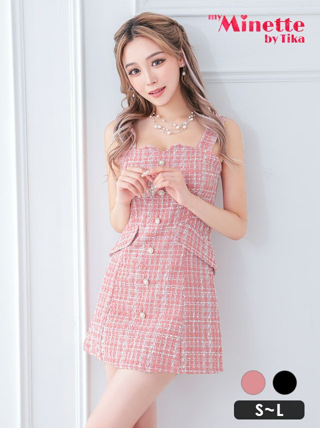 キャバドレス 安い 激安 ミニ丈 キャバクラ クラブ ラウンジ ノースリーブ ツイード ワンピース プチプラ タイト ミニドレス プチプラドレス