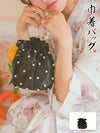 浴衣バッグ 鞄 ショルダーバッグ ハンドバッグ myMinette マイミネット 小物 2Way パール サテン 巾着 かご バッグ