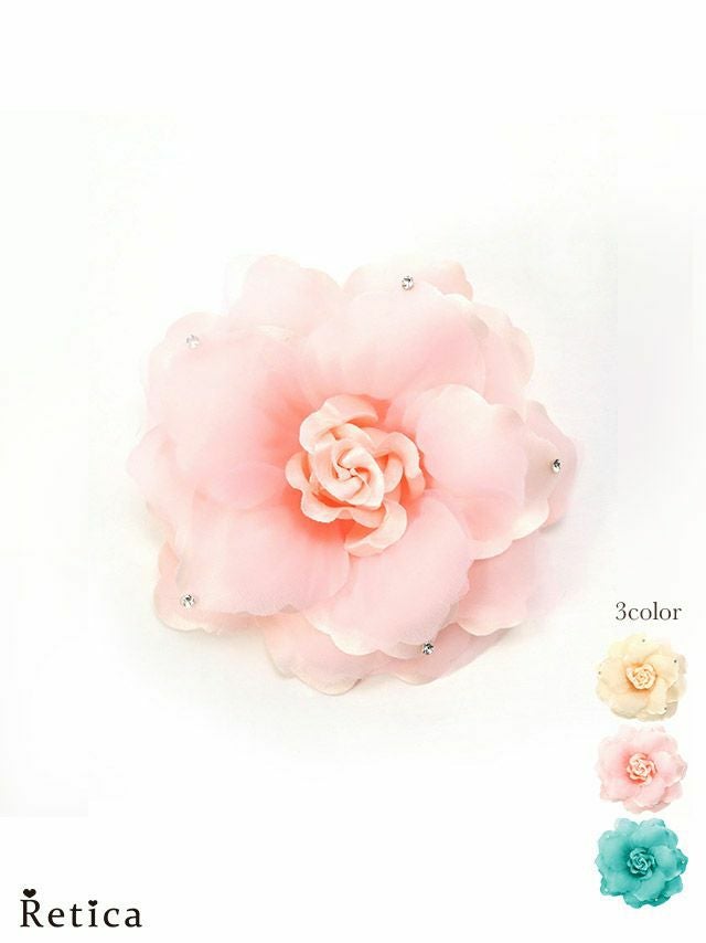 パーティー パーティー小物 myMinette マイミネット ローズ フラワー ストーン ヘッド アクセサリー