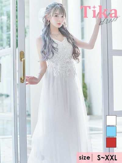 キャバドレス 安い 激安 ミニ丈 キャバクラ クラブ ラウンジ ノースリーブ リーフ刺繍 バースデー チュール Aライン ロング ドレス プチプラドレス