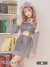 仮装 変装 コスチューム myMinette マイミネット へそ出し もこもこ チェック セパレート ウルフガール アニマル