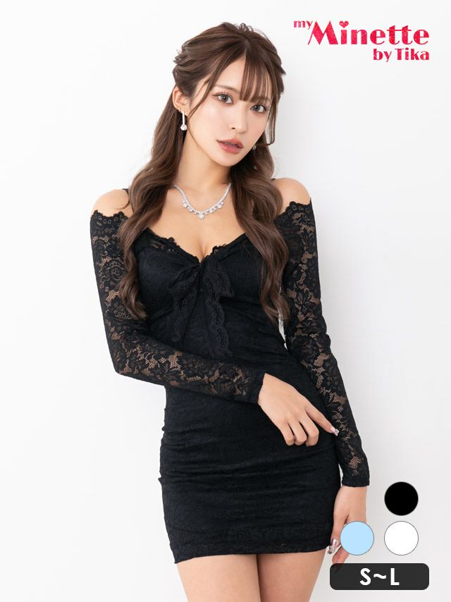キャバドレス 安い 激安 ミニ丈 キャバクラ クラブ ラウンジ 長袖 タイト 総レース キャミソール ミニドレスプチプラドレス