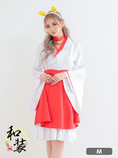 仮装 変装 コスチューム myMinette マイミネット コスプレ 体型カバー 和装 フレアスカート 巫女 アニマル