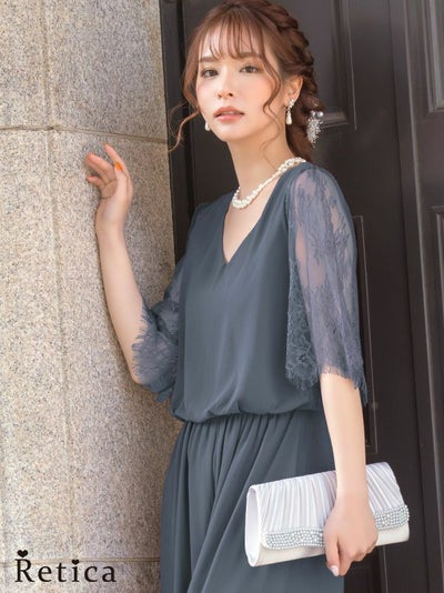 セレモニースーツ レディース パンツスーツ 入学式 入園式 ママ 卒業式 卒園式 フォーマル myMinette マイミネット シフォン5部袖ウエストゴムワンカラーパンツ結婚式パーティードレス