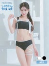 水着 クロスストラップ サテンリボンパイピング ビスチェ ギャル ビキニ