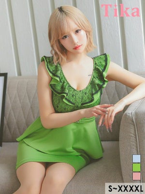 キャバドレス ミニ丈 キャバクラ クラブ ラウンジ ノースリーブ 大判 フリル袖 ブラックフラワーレース 切り替え ウエストベルト ペプラム ストレッチ タイトミニドレス