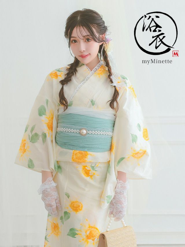 SWEET グラデーション 向日葵 ゆかた3点セット