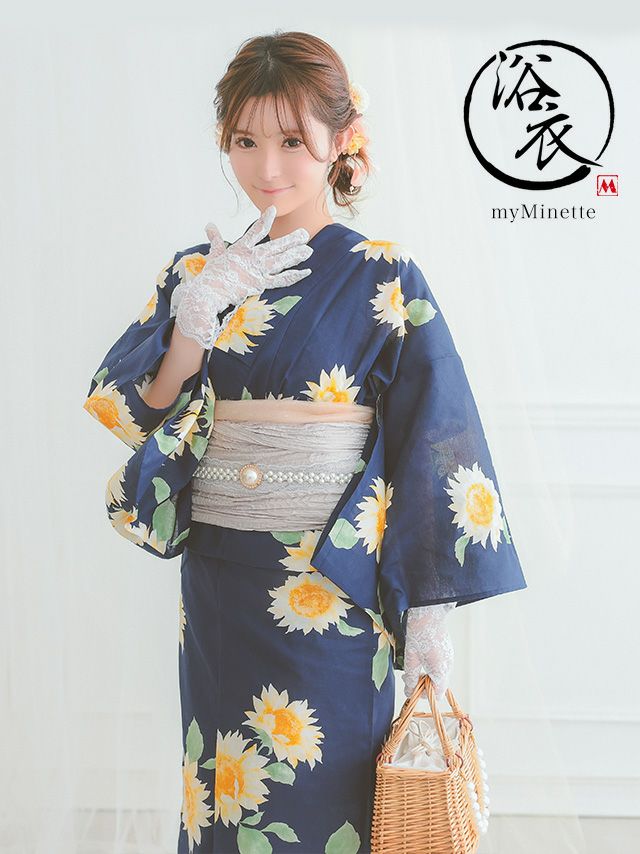 SWEET グラデーション 向日葵 ゆかた3点セット