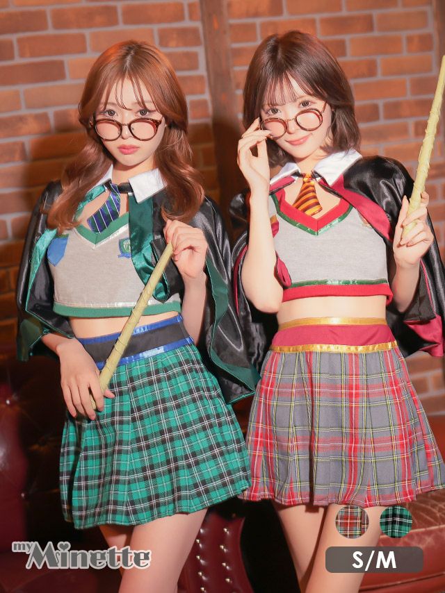 コスプレ 魔法学生 制服 へそ出し 体型カバー プリーツ フレアスカート キャラクター