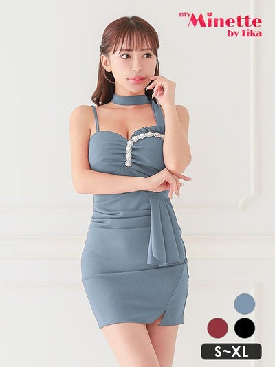 キャバドレス 安い 激安 ミニ丈 キャバクラ クラブ ラウンジ キャミソール ビジュー フリル ホルターネック セクシー タイト ミニドレス プチプラドレス