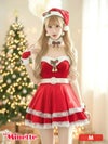  仮装 変装 コスチューム クリスマス  myMinette マイミネット サンタコス 6点set レースデザイン ふわふわ ガーリー プチプラ サンタ コスプレ